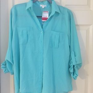 Teal blouse